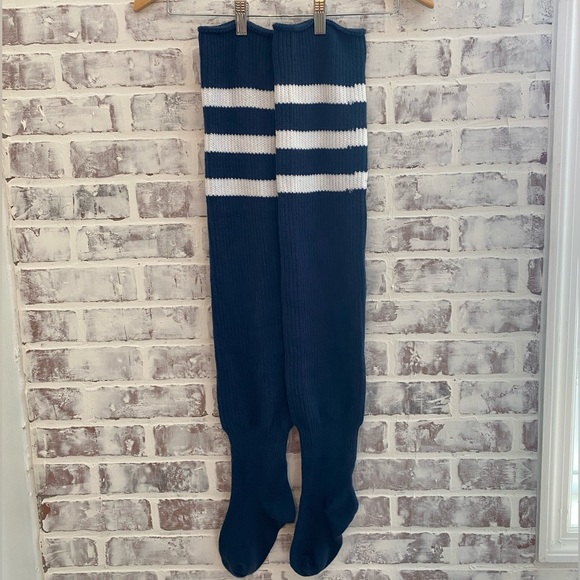 Thunda Thighs • FADED NAVY & WHITE STRIPES • Long 35 Inches • NWOT - Picture 3 of 5